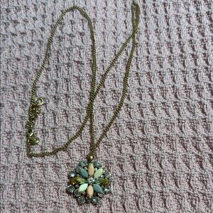 J. Crew Floral Pendant Necklace